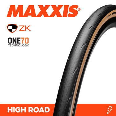 Maxxis Tyre High Road 700 X 25C Hypr ZK One70 Tanwall Fold 170TPI